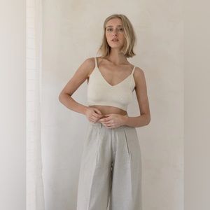 NWOT Laude the Label Cropped Wool Knit Tank